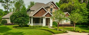 A beautifully landscaped home.