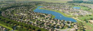 An aerial view of Del Webb Stone Creek.