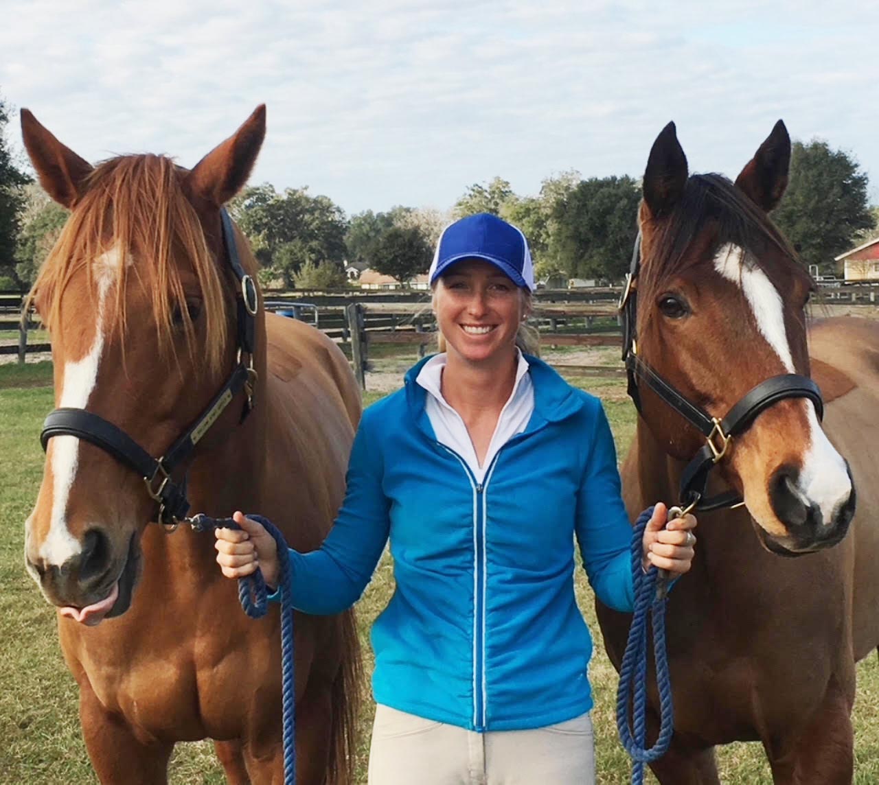 Erin MacDonald with retired racehorses