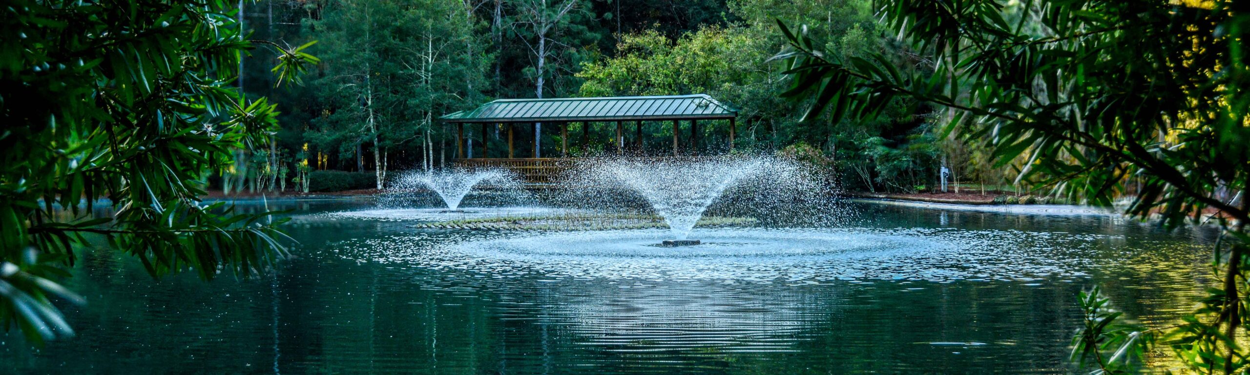 The beautiful fountain at Sholom Park in Ocala, Florida