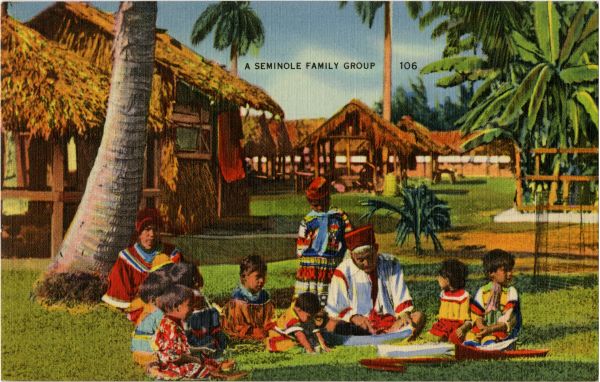 A Seminole family group. 1948 (circa).