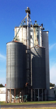 The OBS feed mill bins