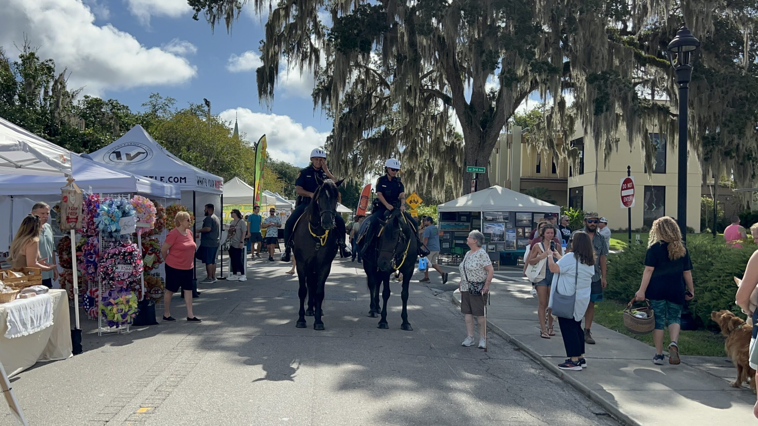 OPD Mounted Unit at work in downtown Ocala 